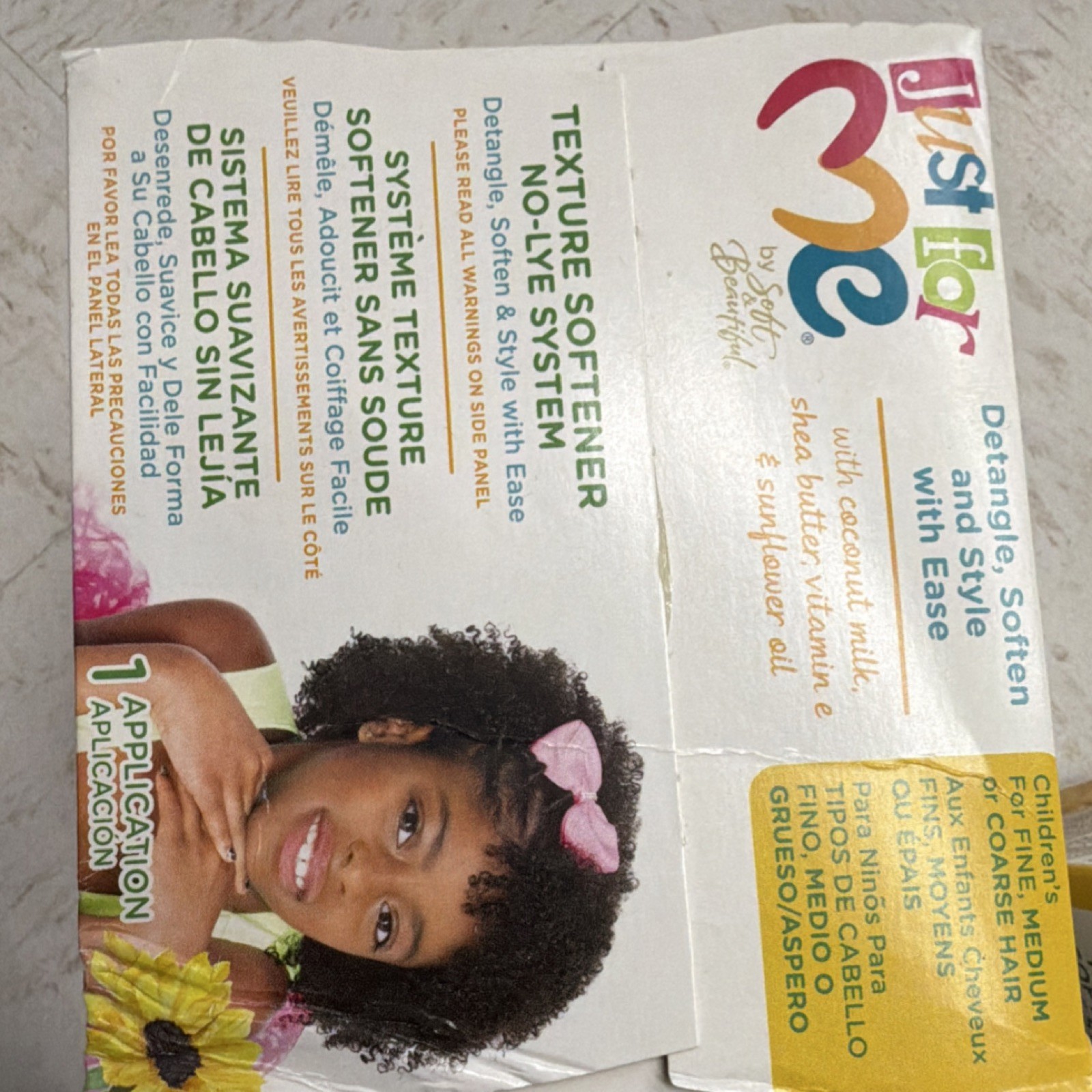 Just For Me Texture Softener No-Lye Relaxer with Coconut Milk for Children