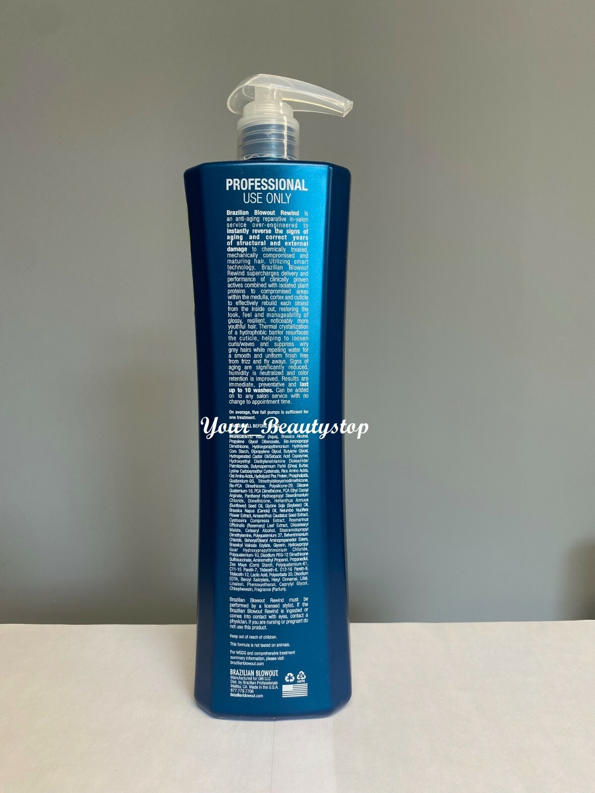 **NEW** Brazilian Blowout Rewind Anti Aging Reparative Salon Treatment 34 oz