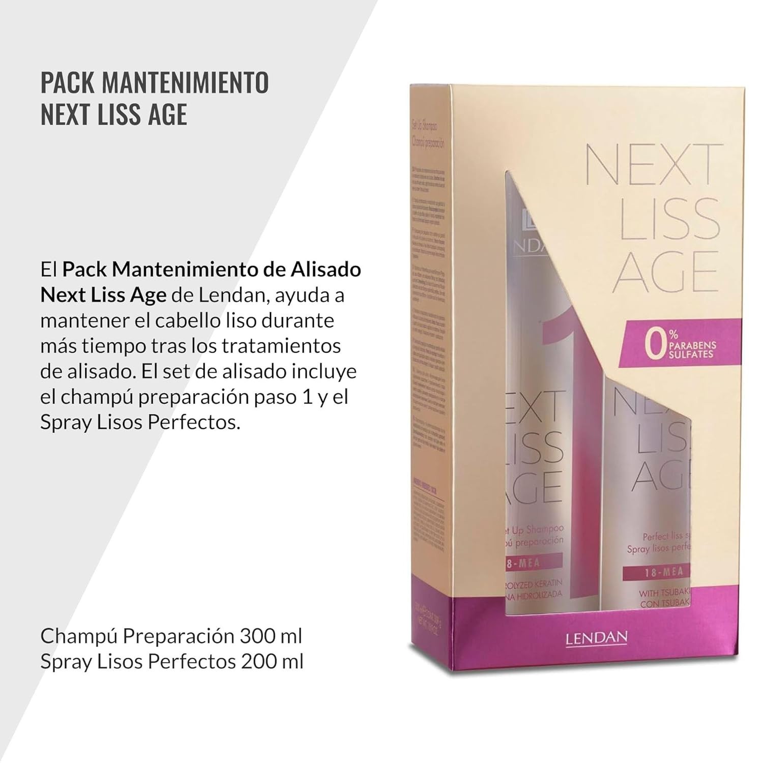Lendan Next Liss Age Pack Mantenimiento Total 500 g / 20 Oz