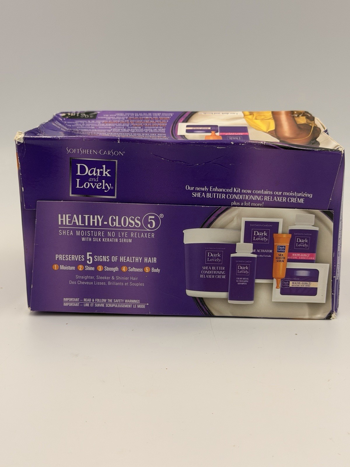 Dark and Lovely Healthy-Gloss 5 No-Lye Hair Relaxer Kit Regular Shea Moisture