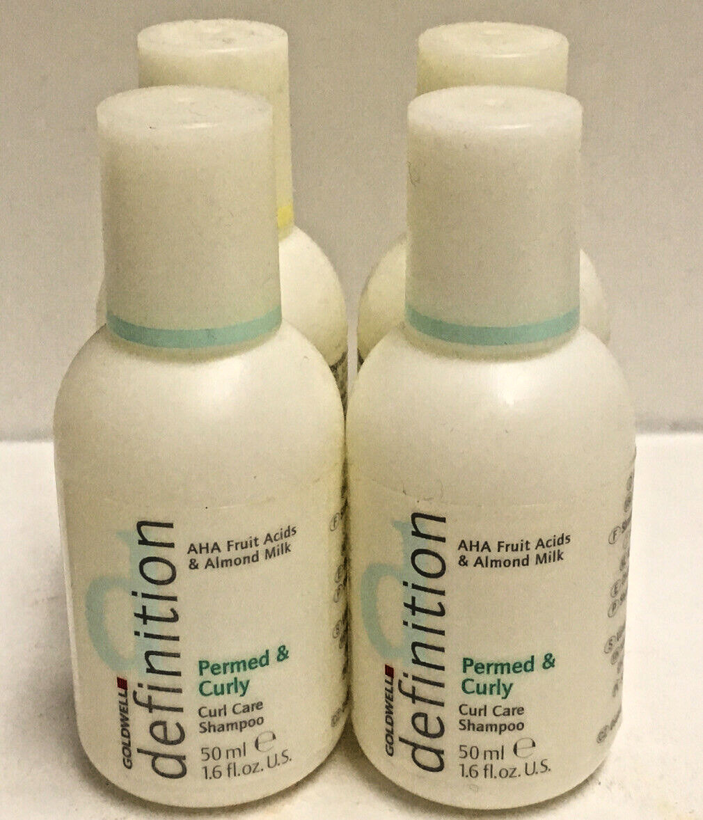 LOT OF 4 Goldwell Permed & Curly Curl care Hair Shampoos 1.6 oz.