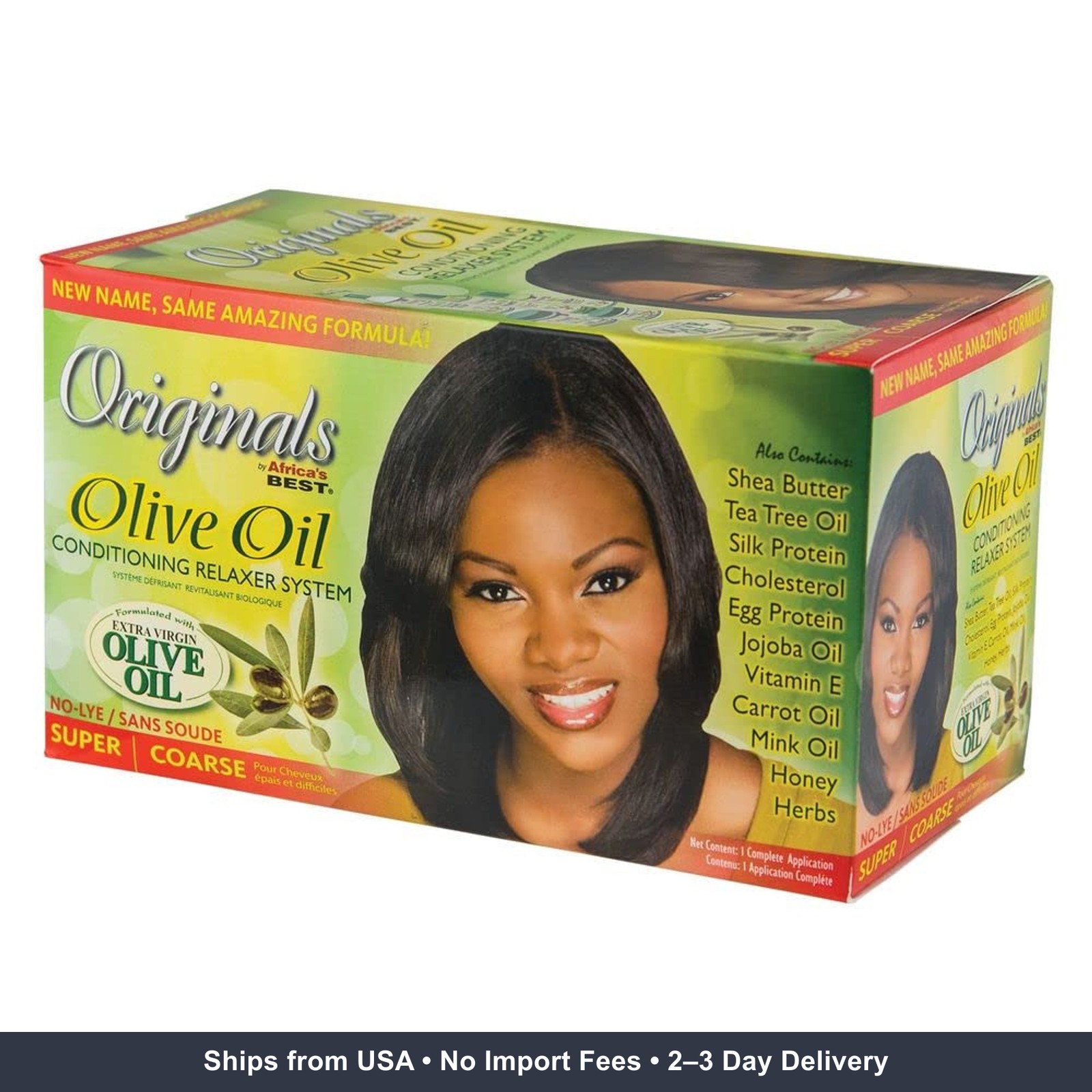 Originals by Africa’s Best Olive Oil Hair Relaxer Kit, No lye Super / Coarse Sys