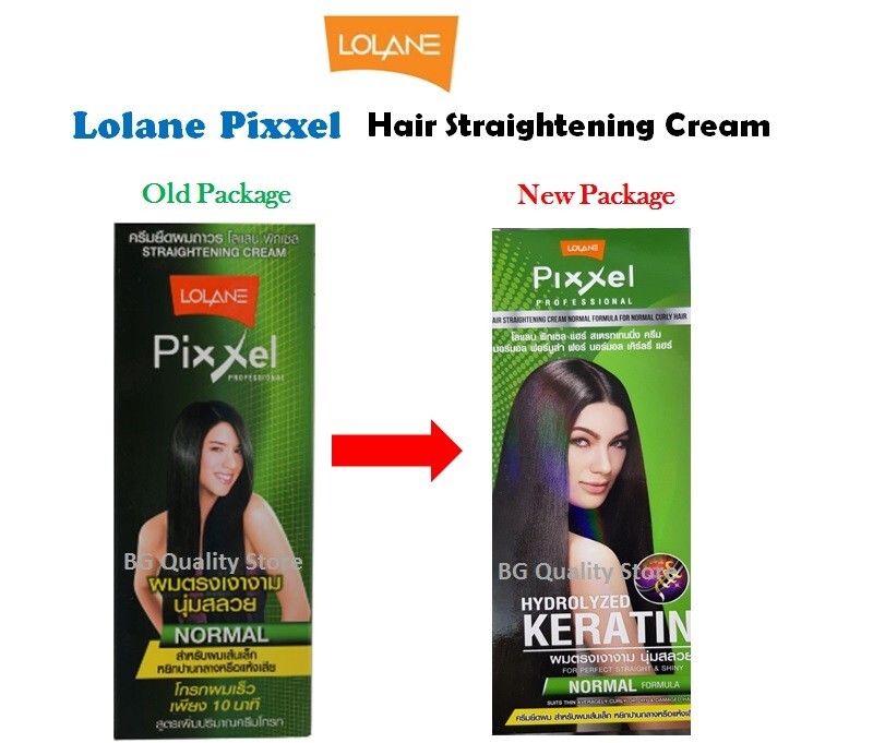 LOLANE PIXXEL Normal Formula Keratin Hair Straightening Cream 110g. Large Size