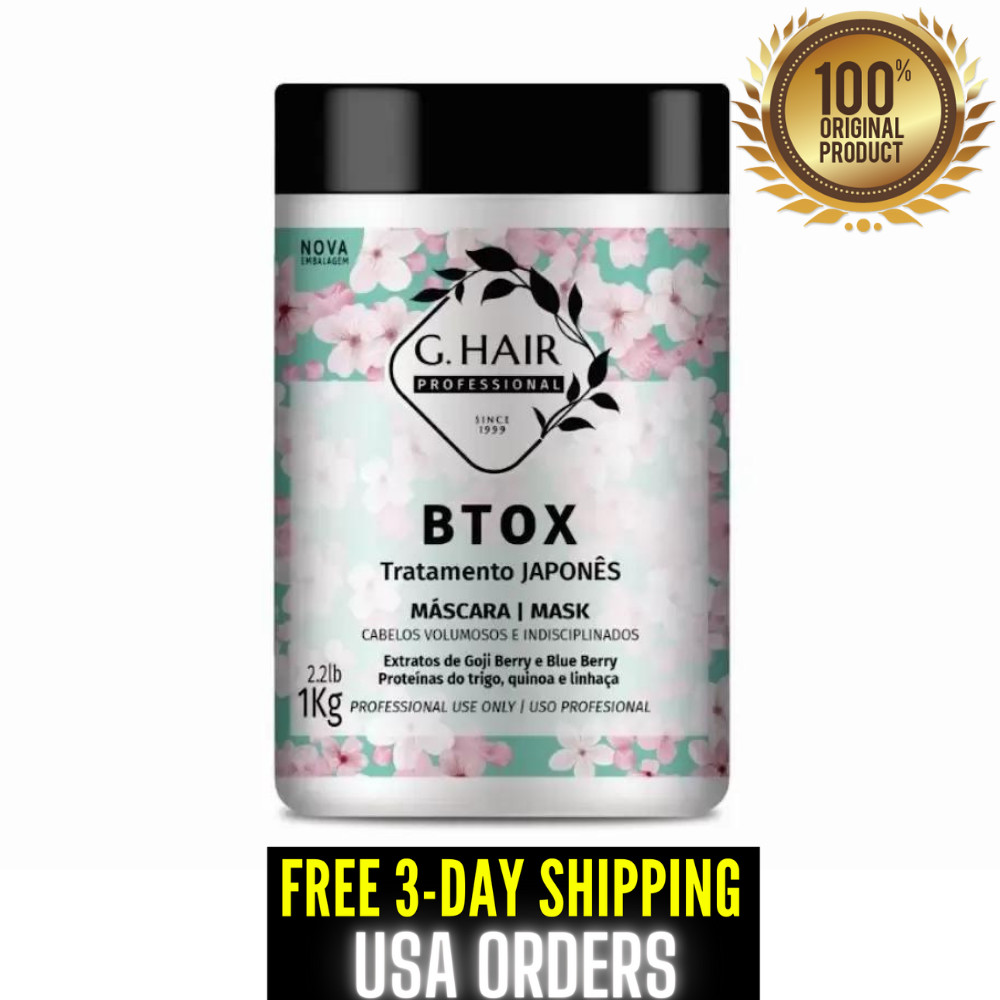 G.Hair Btox Japanese Brazilian Hair Treatment Mask Keratin 1Kg – 3 Day USA