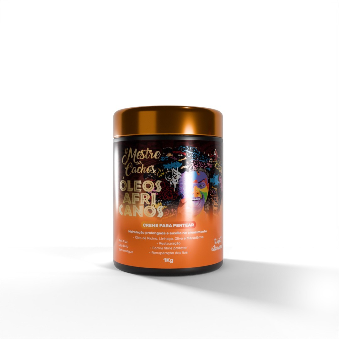 Kit Óleos Africanos 3x300ml + 1kg Mestre Dos Cachos / Linha Óleos Africanos