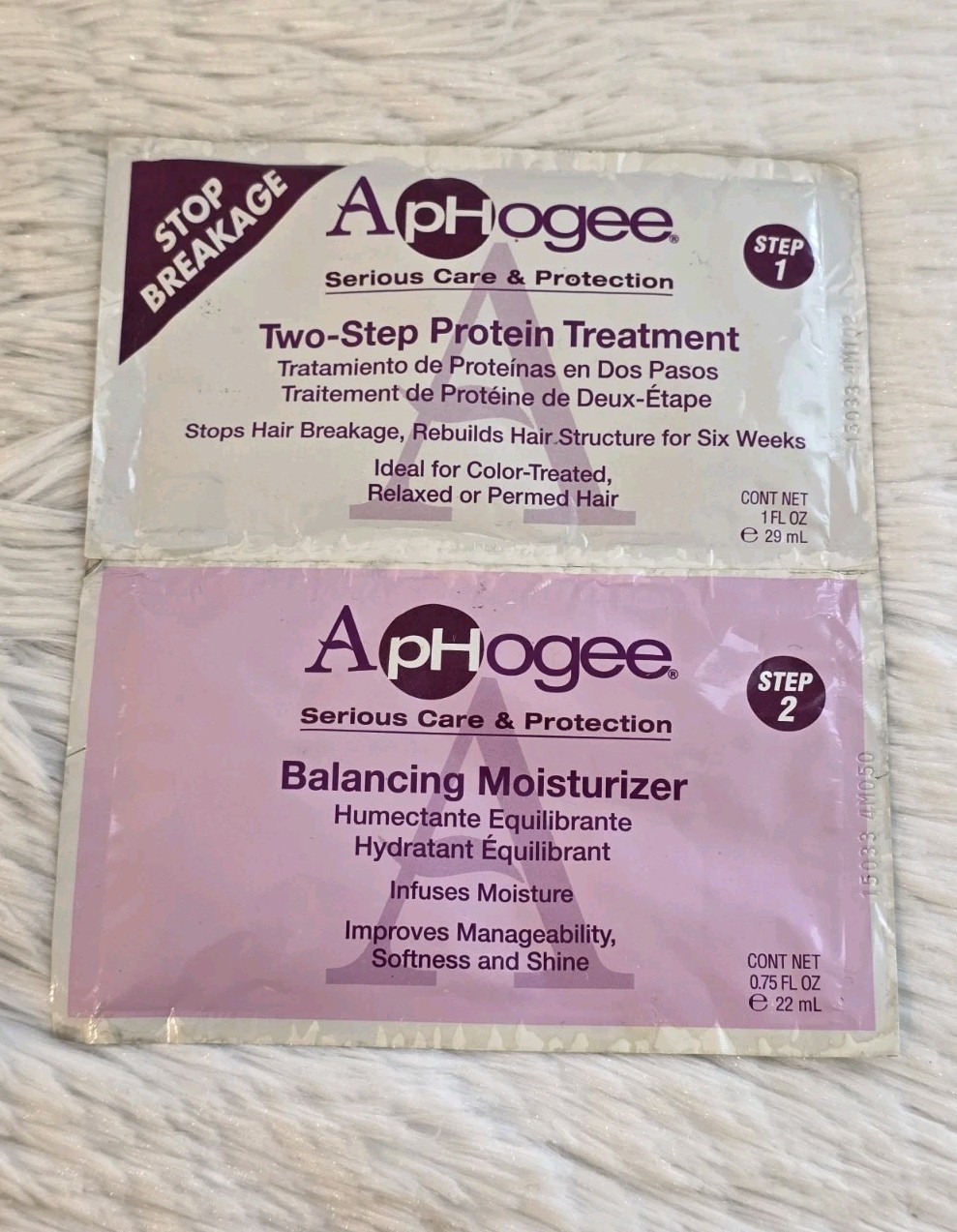 Aphogee Two Step Protein Hair Treatment Balancing Moisturizer Strengthens Grows