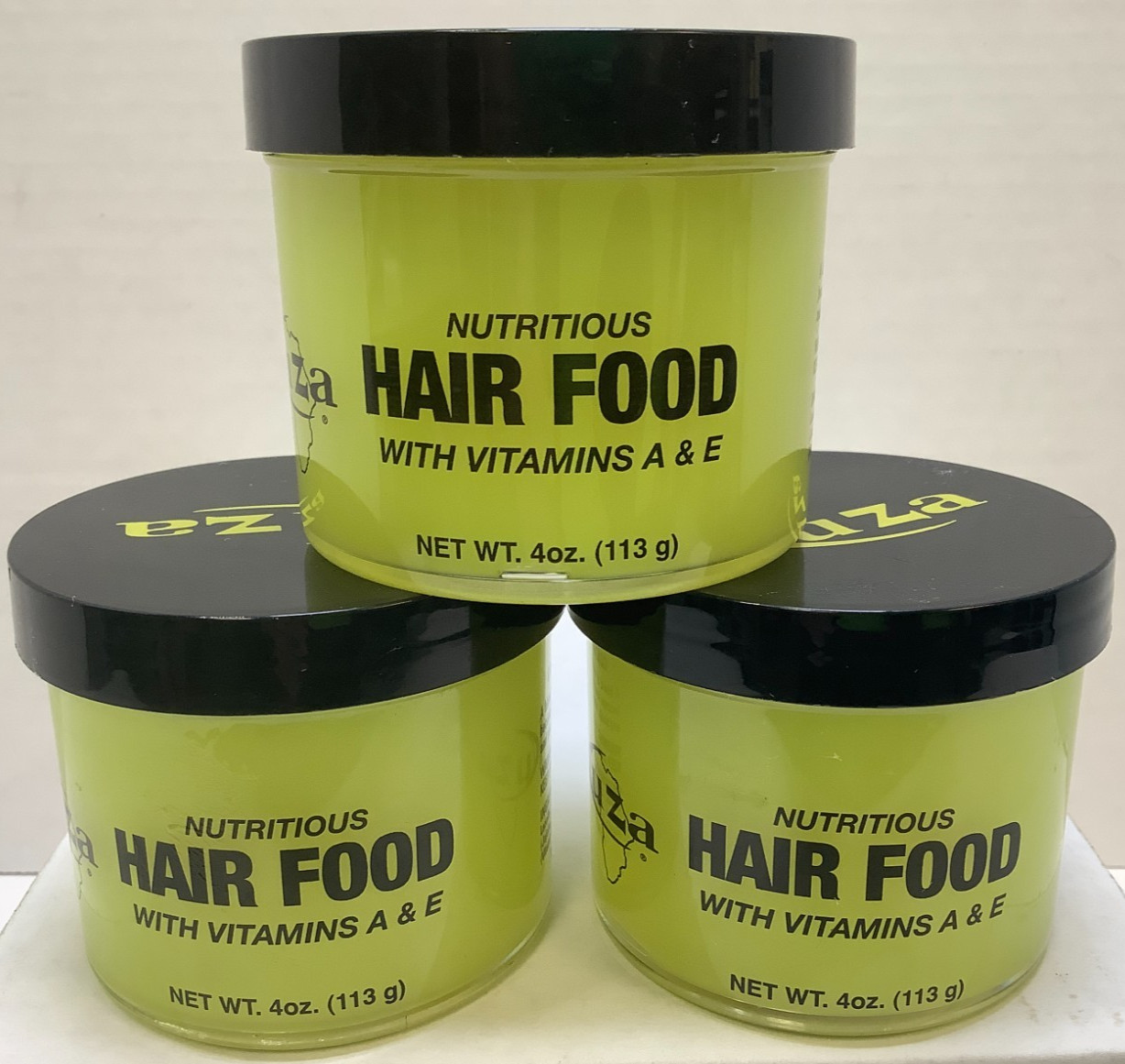 Kuza Hair Food With Vitamins A & E, 4oz, Pack of 3