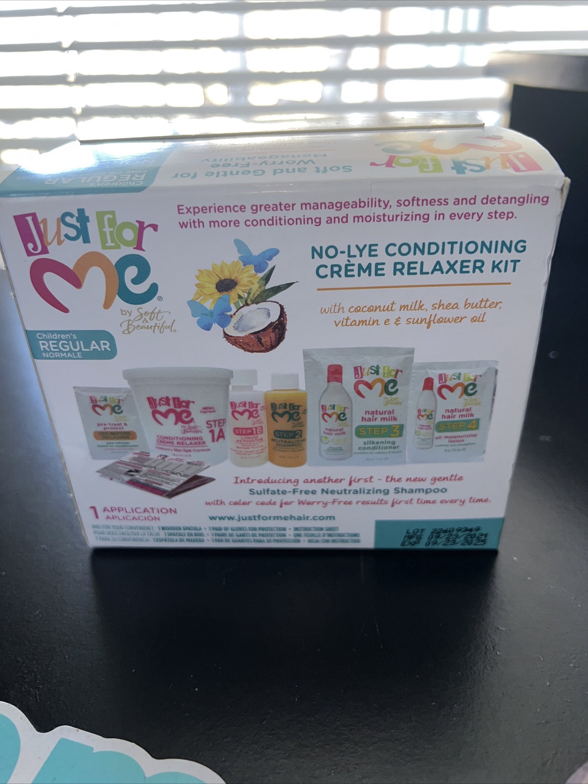 Just For Me No-Lye Conditioning Creme Relaxer Kit For Fine & Medium Texture Hair