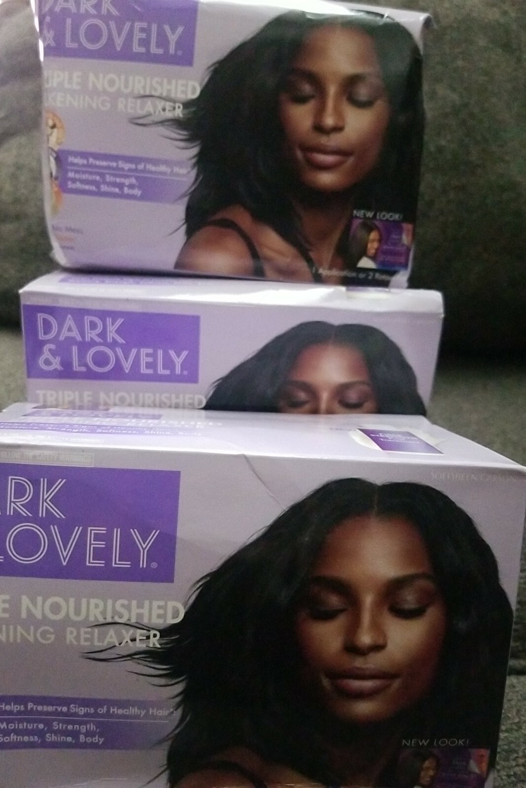 3 Pack DARK & LOVELY Triple Nourished Silkening Relaxer