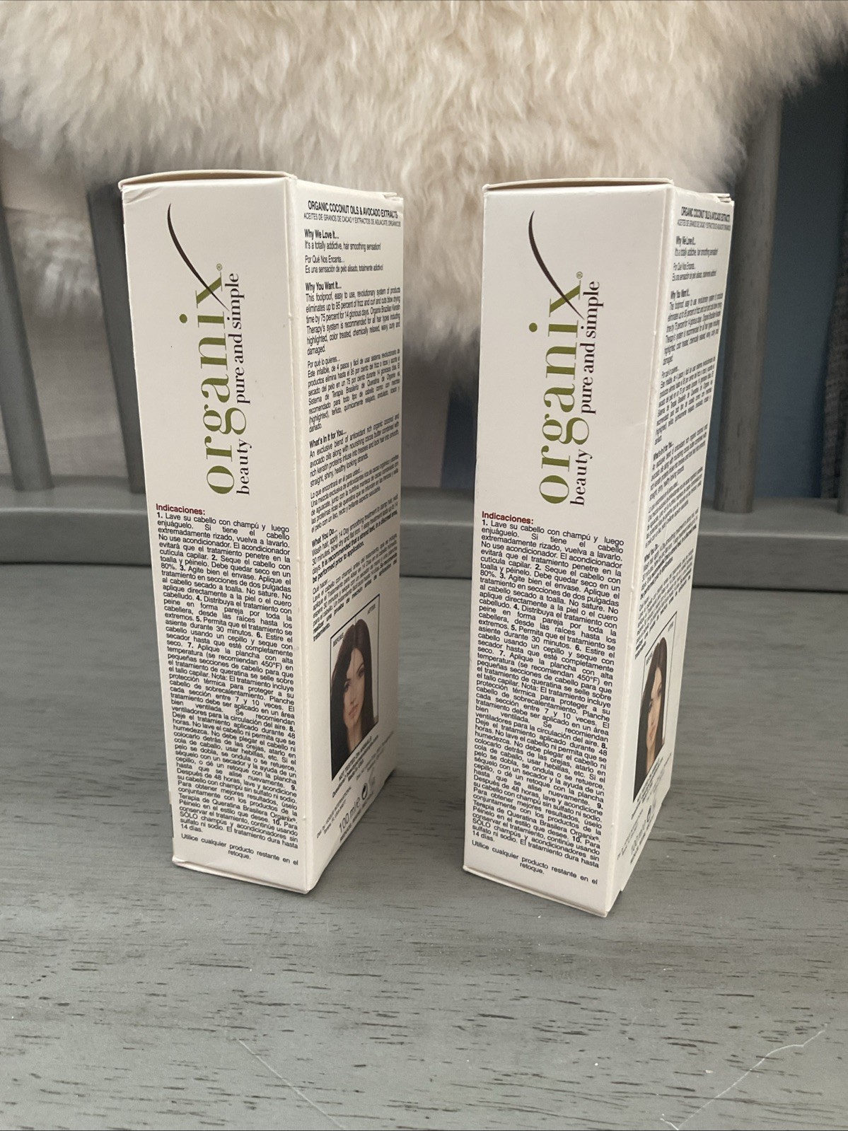2 Organix OGX Ever Straight Brazilian Keratin Therapy 14 Day Smoothing Treatment