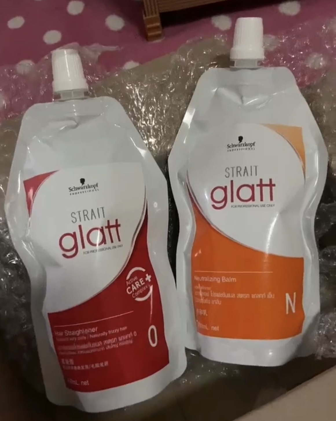 2 Set Schwarzkopf Glatt No.0 For Very Curly Hair Straightener Rebonding Cream