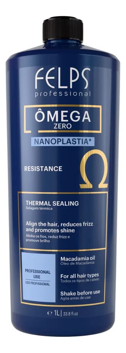 Felps Omega Zero Resistance Nanoplasty Brazilian Keratin Treatment 1L /33.8fl oz