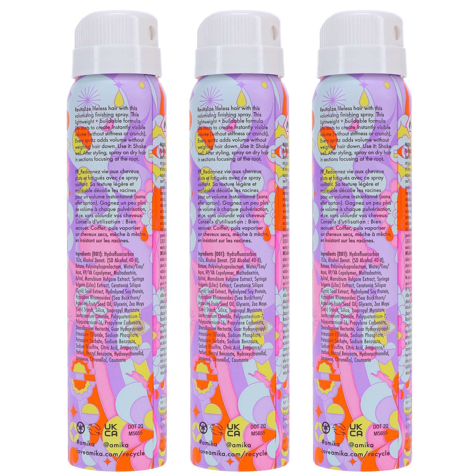 Amika Rising Star Volumizing Finishing Spray 1.8 oz 3 Pack