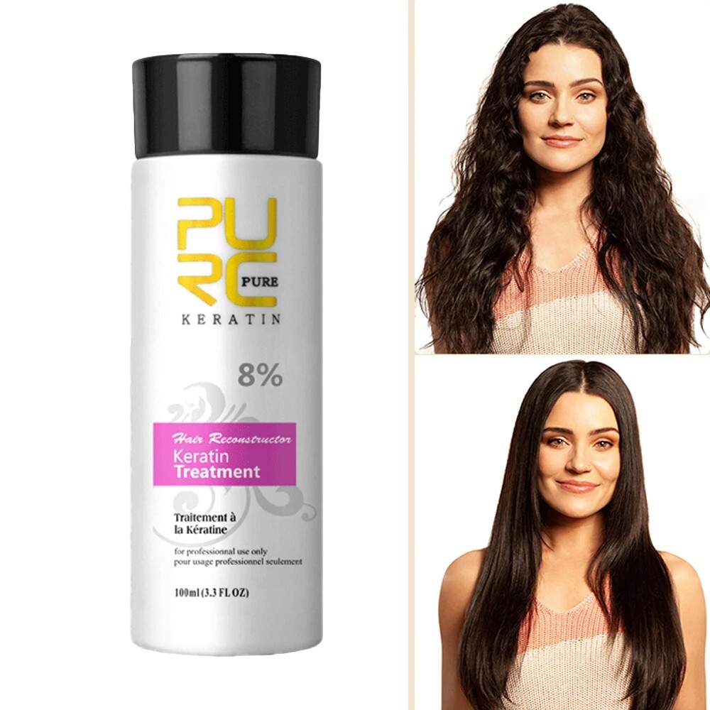 8% Brazilian Keratin Curly Frizzy Damaged Hair Straightening Repair Treatment