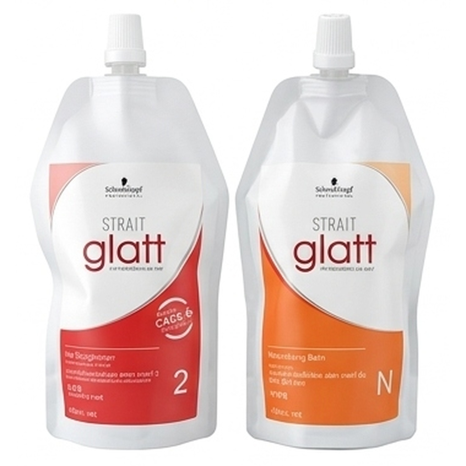 Schwarzkopf Glatt No 2 Hair Straightener Cream Set 400ml Mild Formula US STOCK