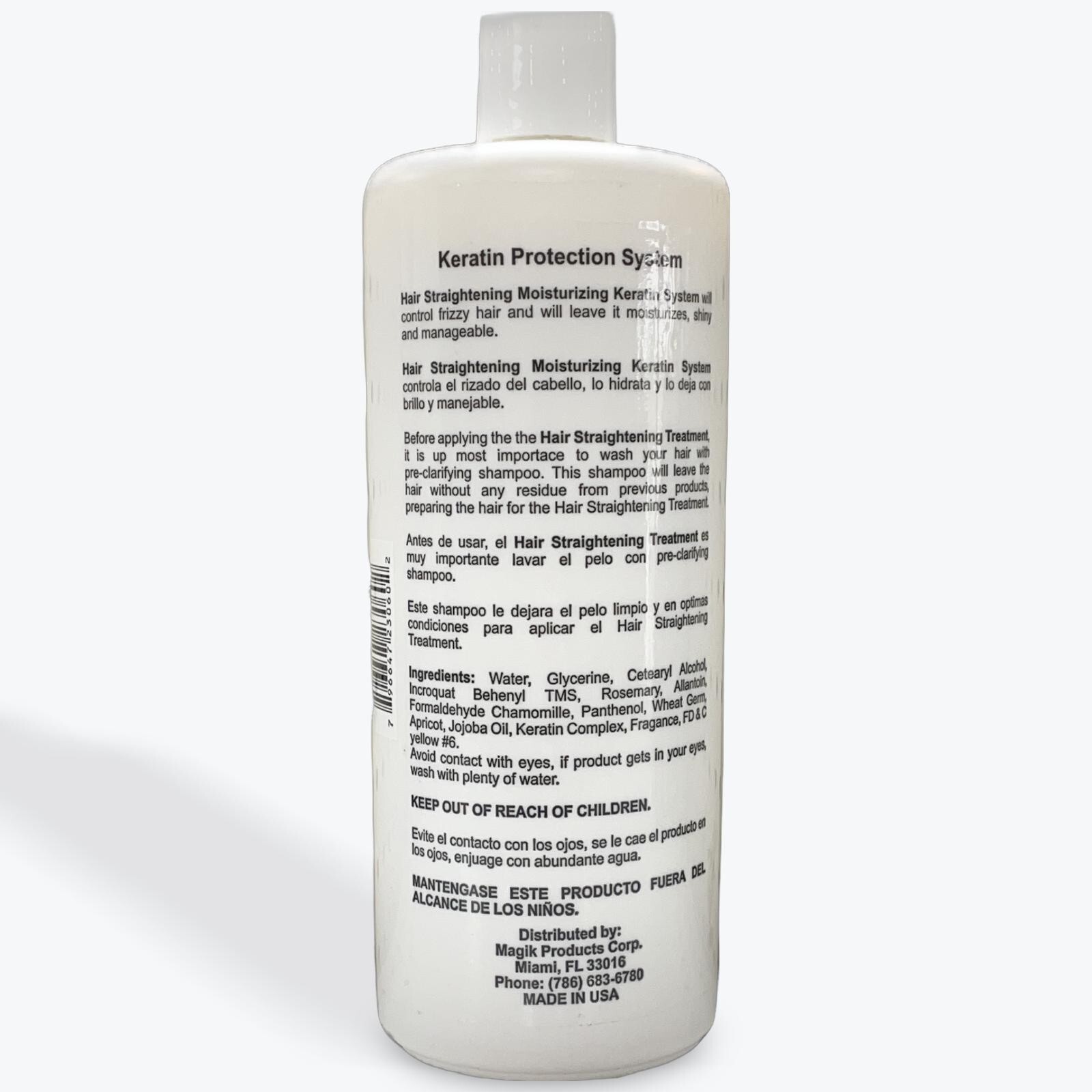 Keratin Treatment KIT. Pre-Clarifying Shampoo 32, Keratin System 32 & Argan Oil