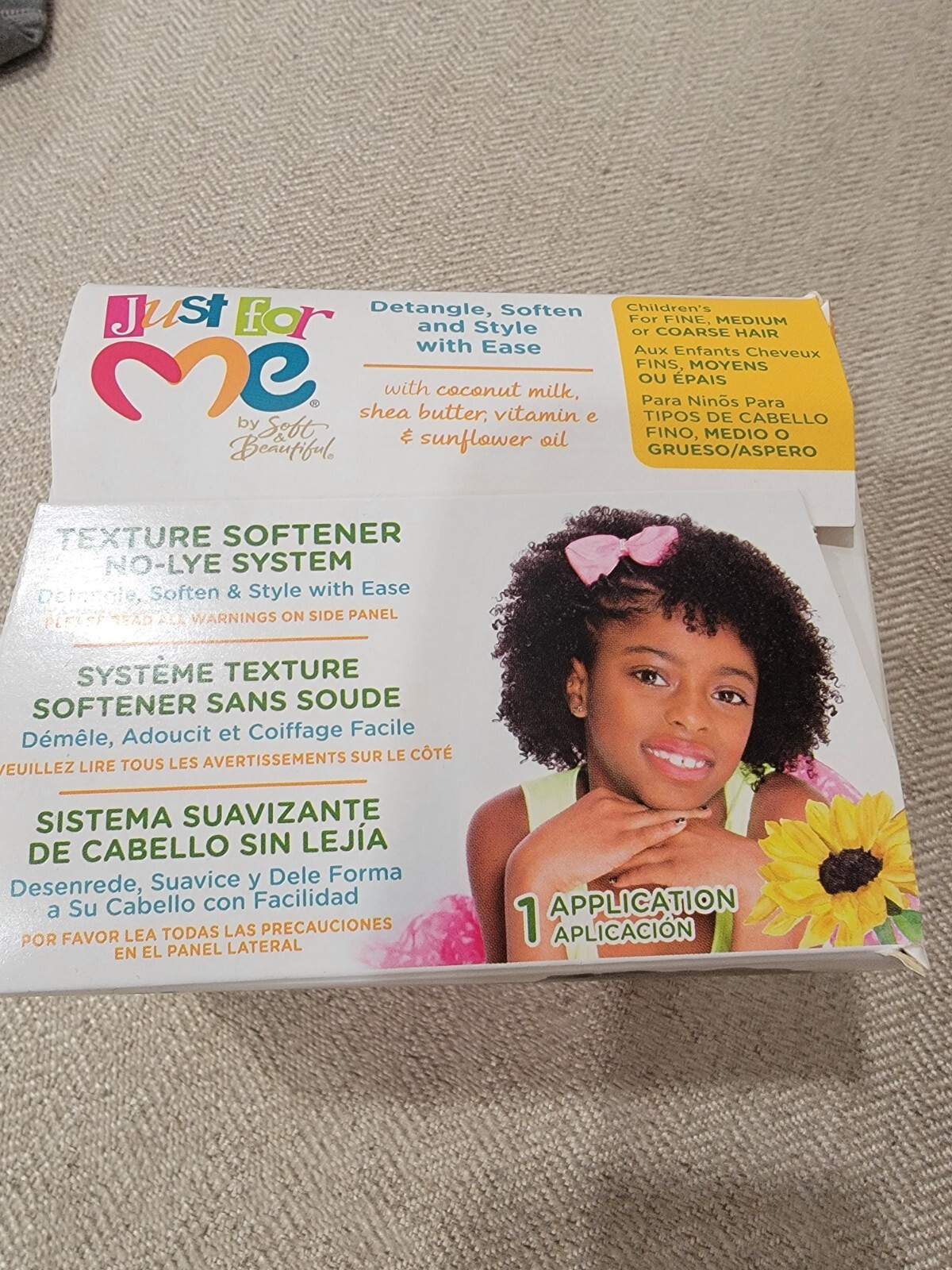 Soft & Beautiful Just For Me Texture Softener No-Lye System ~ 1 Application Kit