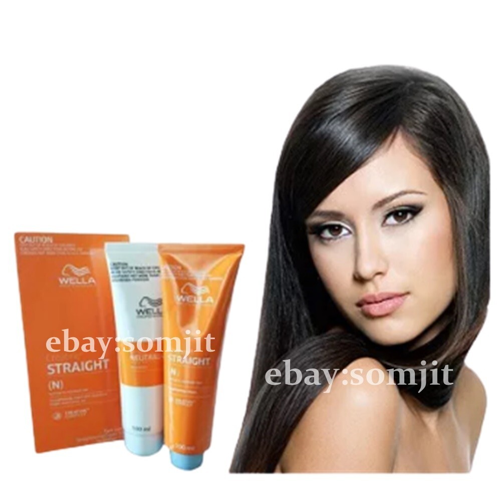 WELLA STRAIGHT(N) Hair Straightening Cream Permanent Intense Creatine Set 3 Box.