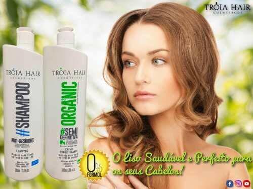 Troia Hair Organic Brazilian Keratin Treatment Progressive Brush Super Hair 2L
