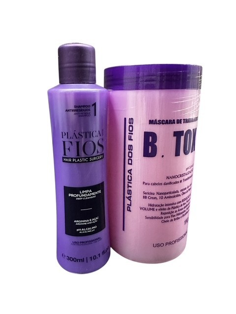 PLASTICA DOS FIOS DETOX SHAMPOO AND BTOX FOR DAMAGED HAIR Kit
