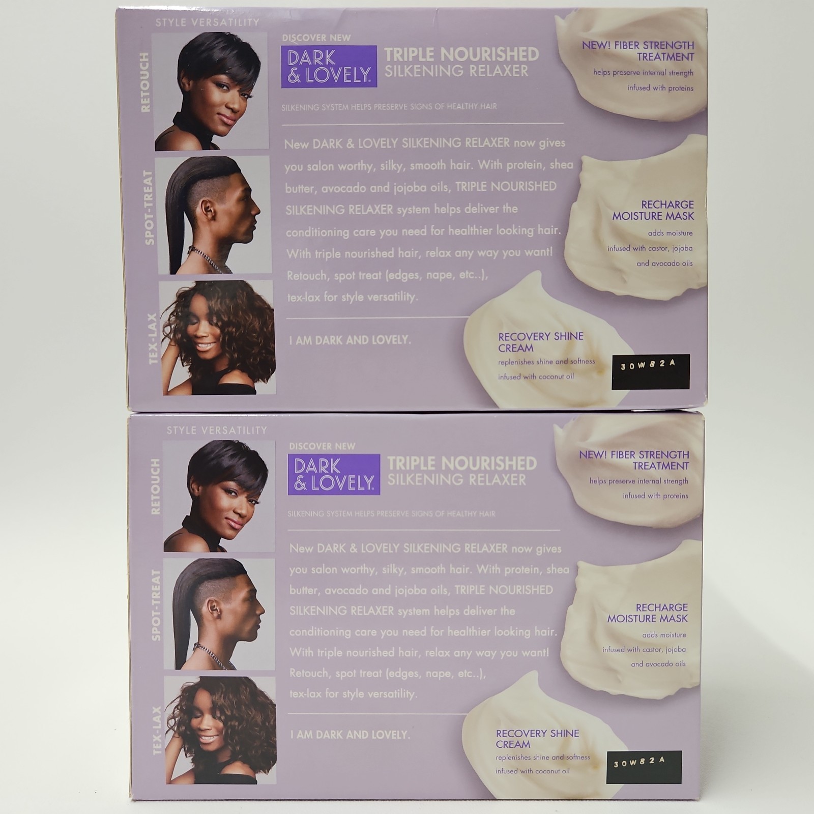 2x Dark & Lovely Triple Nourished Silkening Relaxer Regular No Lye Hair Kits NIB