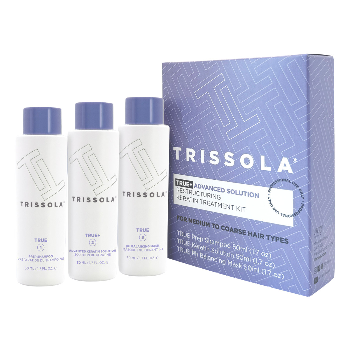 Trissola True Plus Keratin Treatment Trial Kit (medium to coarse textured hair)