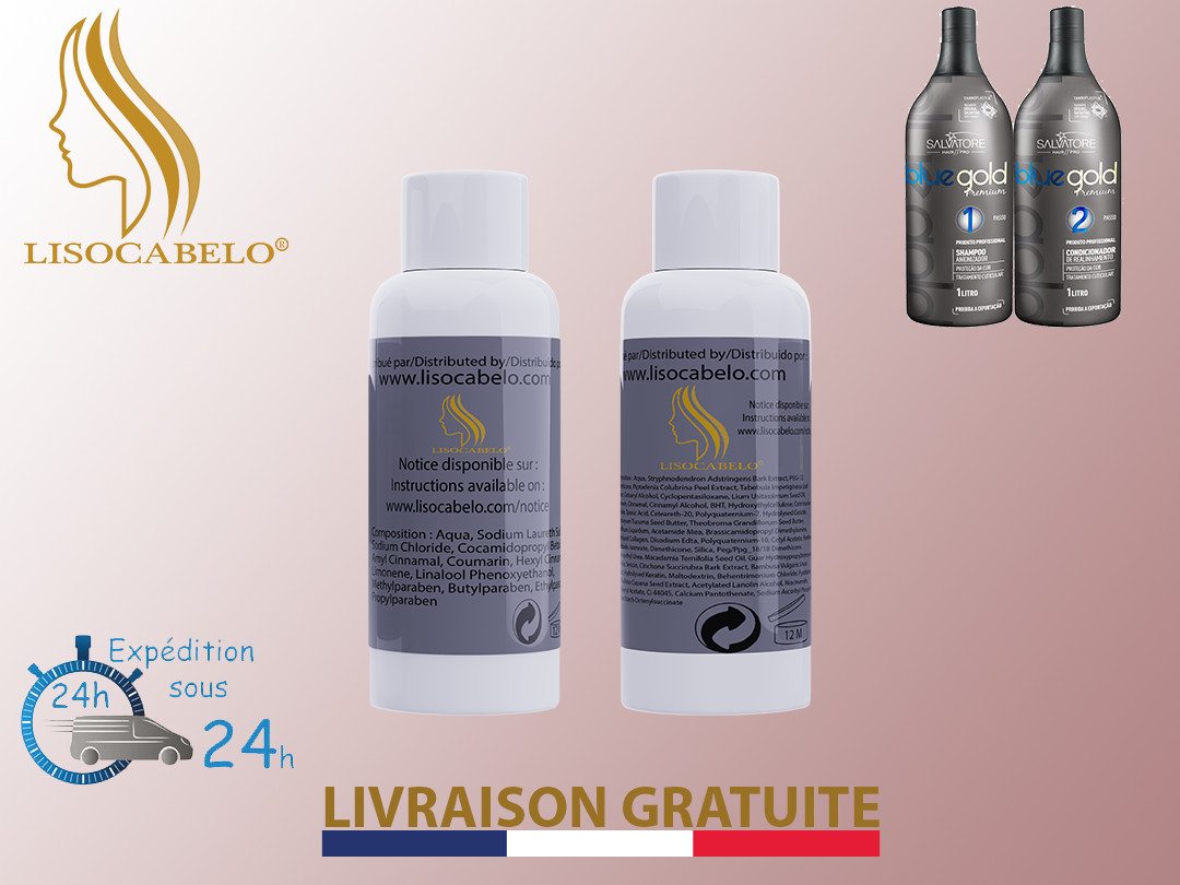 Tannin Smoothing 2X50ML (Taninoplasty) Bluegold Premium +1 Pair Of Pro Gloves