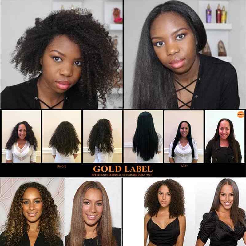 Gold Label Keratin hair Blowout treatment 240ml for Domincan and African Hair
