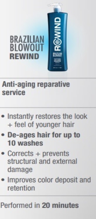 Brazilian Blowout Rewind Anti Aging Reparative Salon Treatment 12 oz