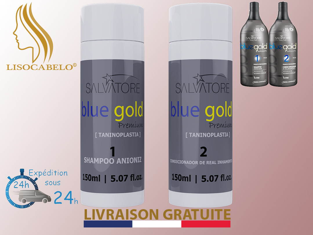 Tannin Smoothing 2x150ml (Tanninoplasty) BlueGold Premium +1 Pair of PRO Gloves