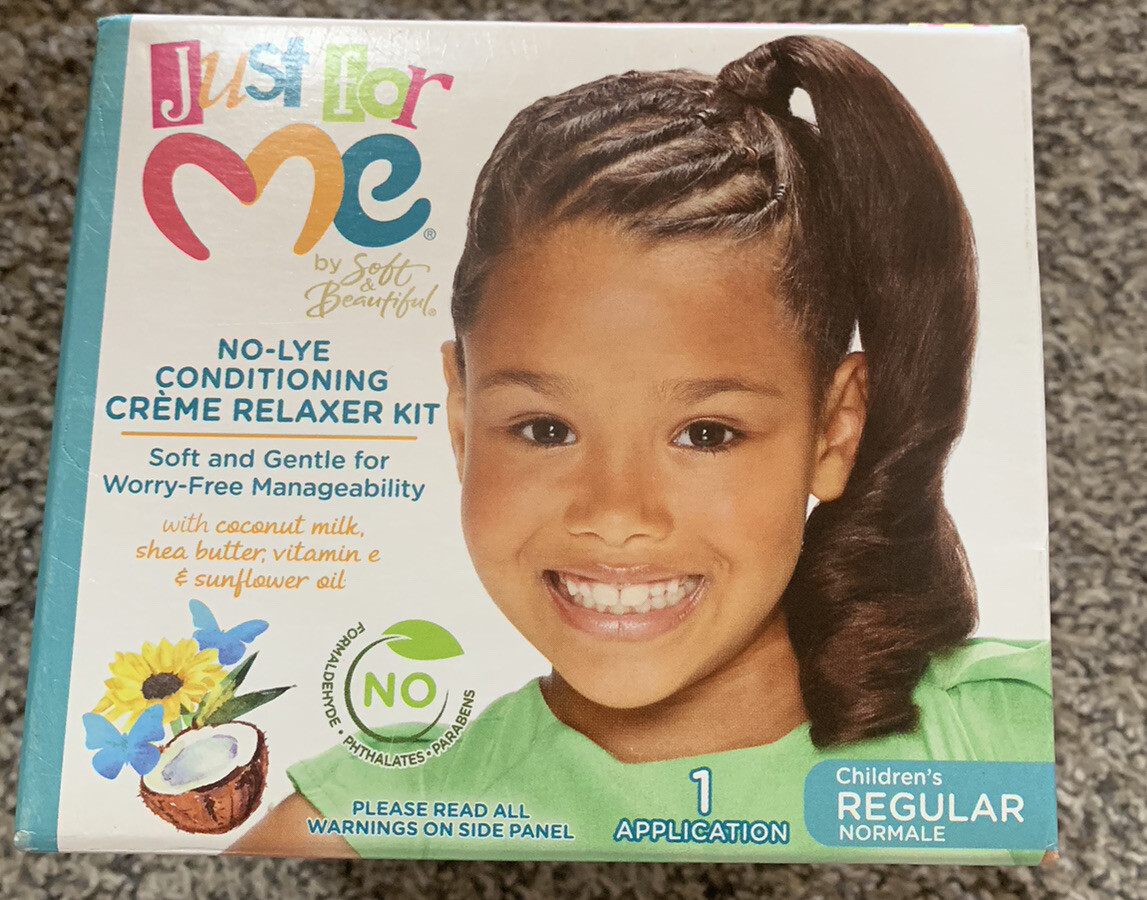 Just For Me No-Lye Conditioning Creme Relaxer Kit For Fine & Medium Texture Hair