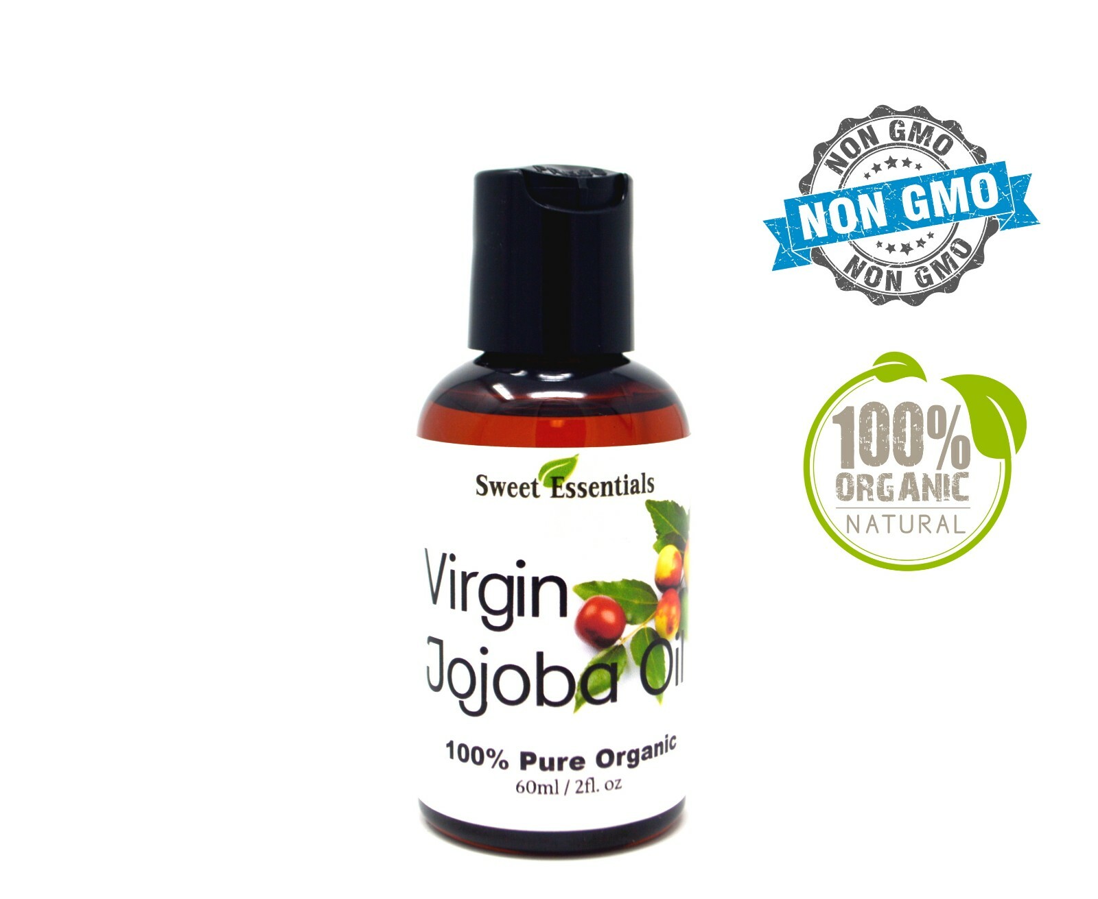 Organic Virgin Jojoba Oil 2oz | Imported From Argentina | 100% Pure Cold Pressed