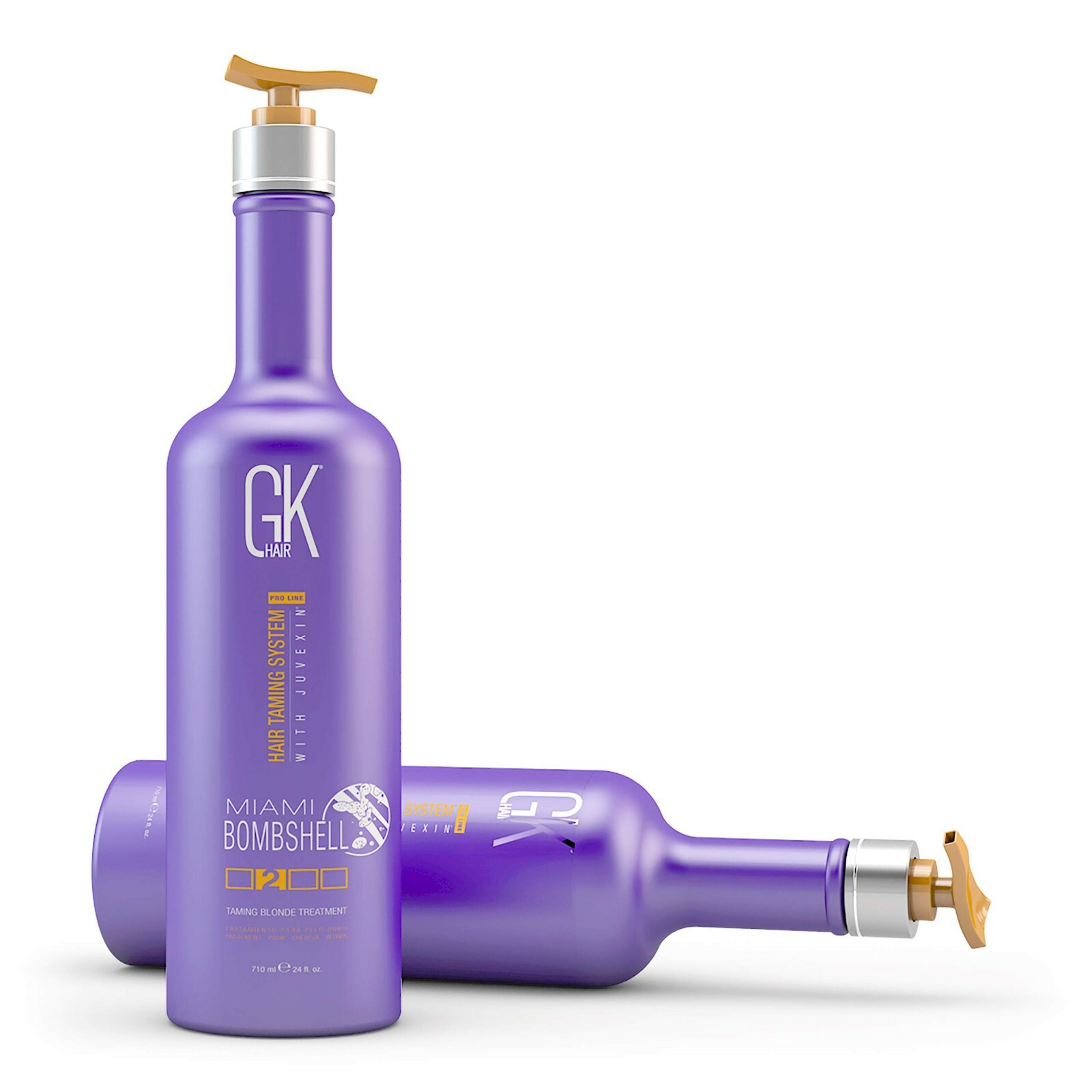 GK HAIR Miami Bombshell Taming Blonde Purple Keratin Treatment Toning Blowout