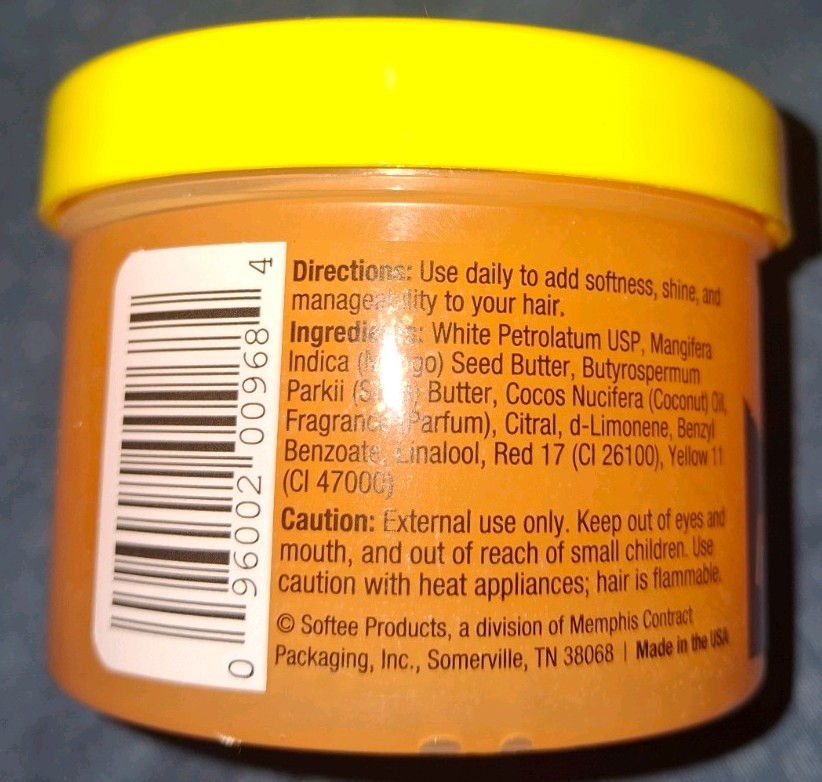 ( Lot 2 ) Softee Enriched w/ Shea Mango Butter Hair & Scalp Treatment 3oz Ea New