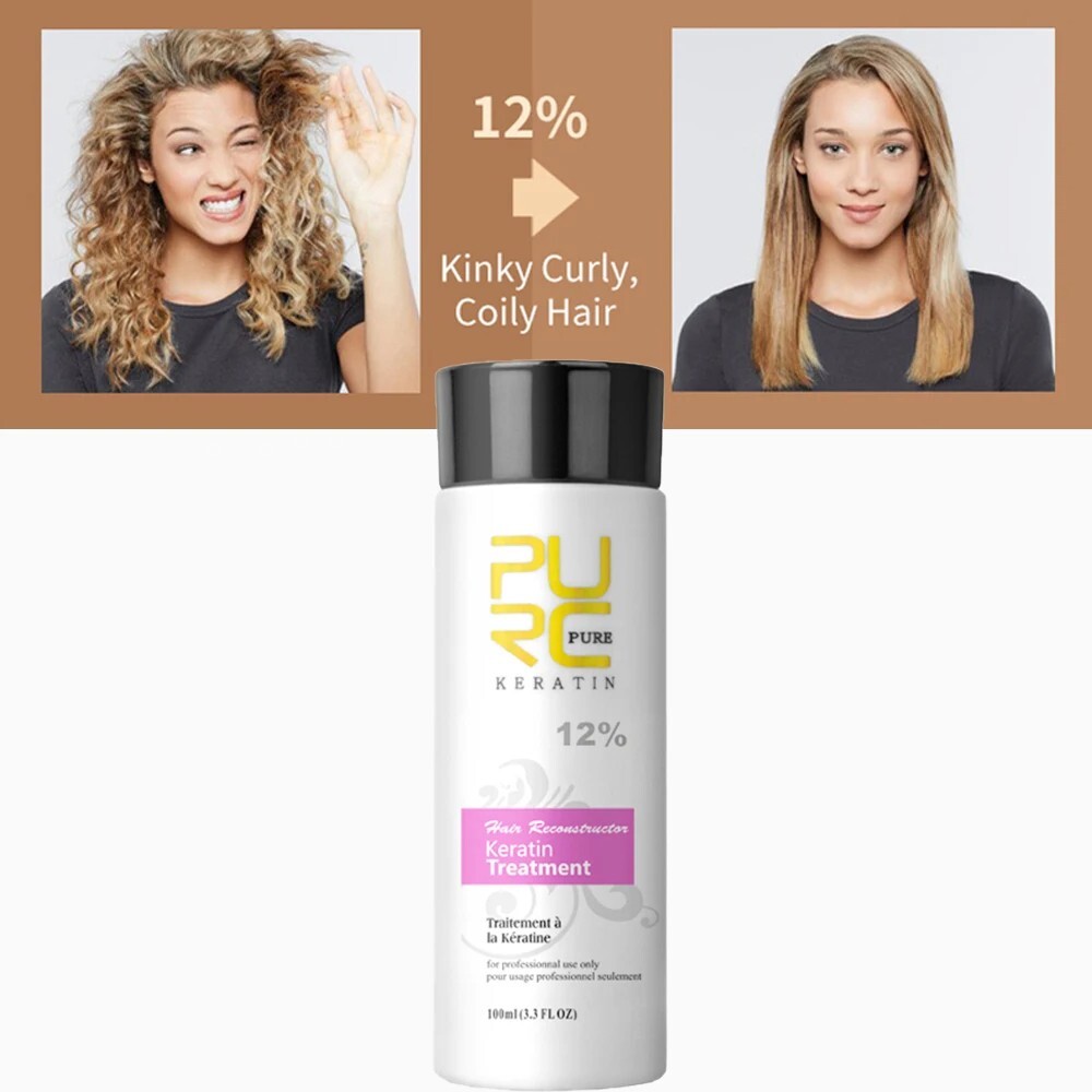 12% Brazilian Keratin Curly Frizzy Damaged Hair Straightening Repair Treatment
