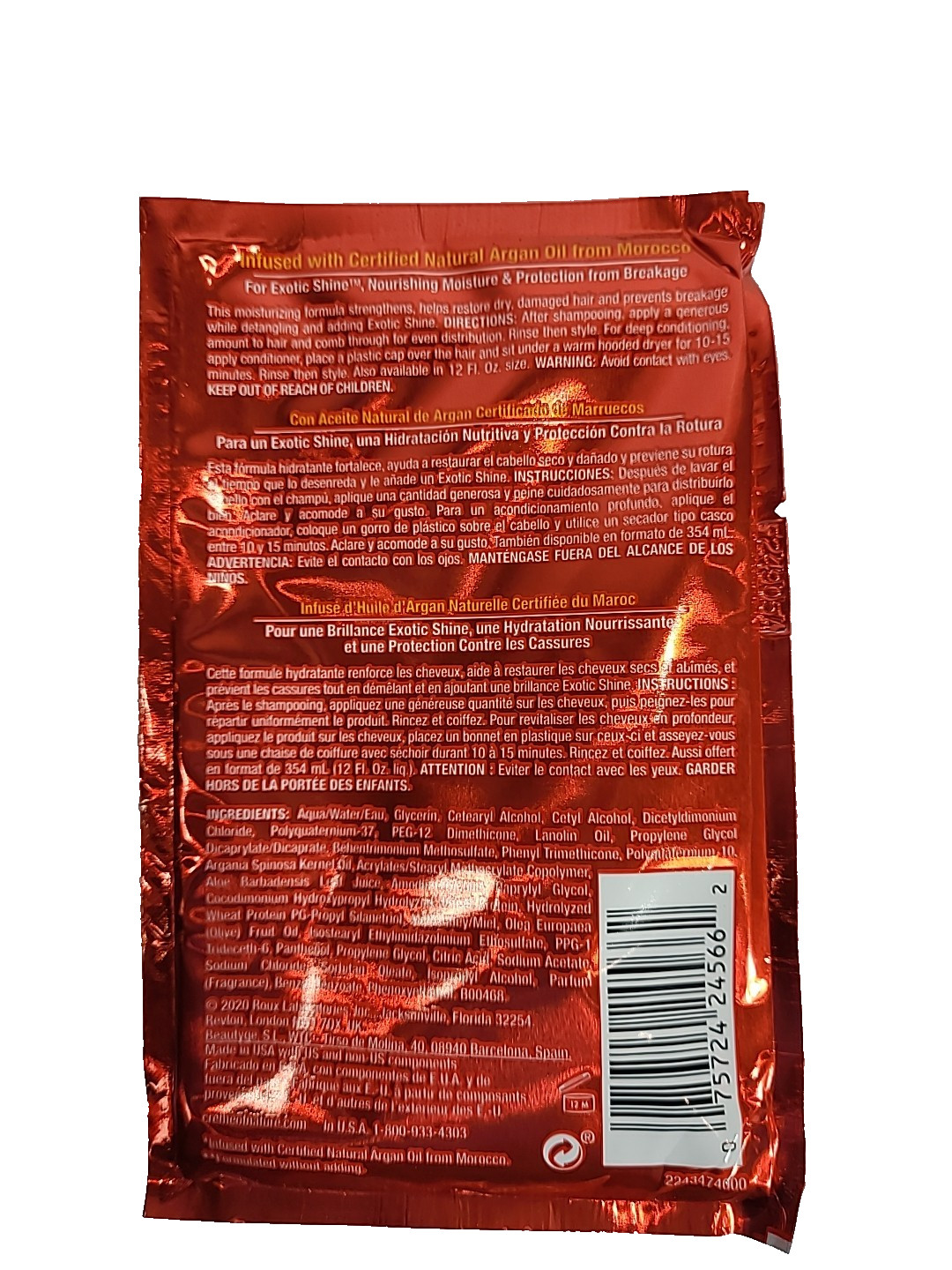 PACK OF 8 Creme Of Nature Packettes Argan Oil Treatment, 1.75 Oz