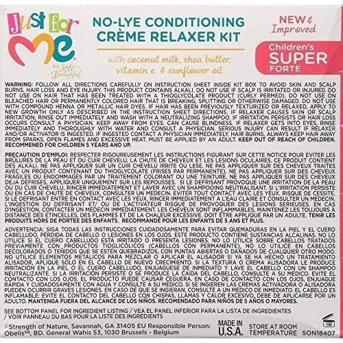 Just for Me No-Lye Conditioning Creme Relaxer Kit-Children’s Super