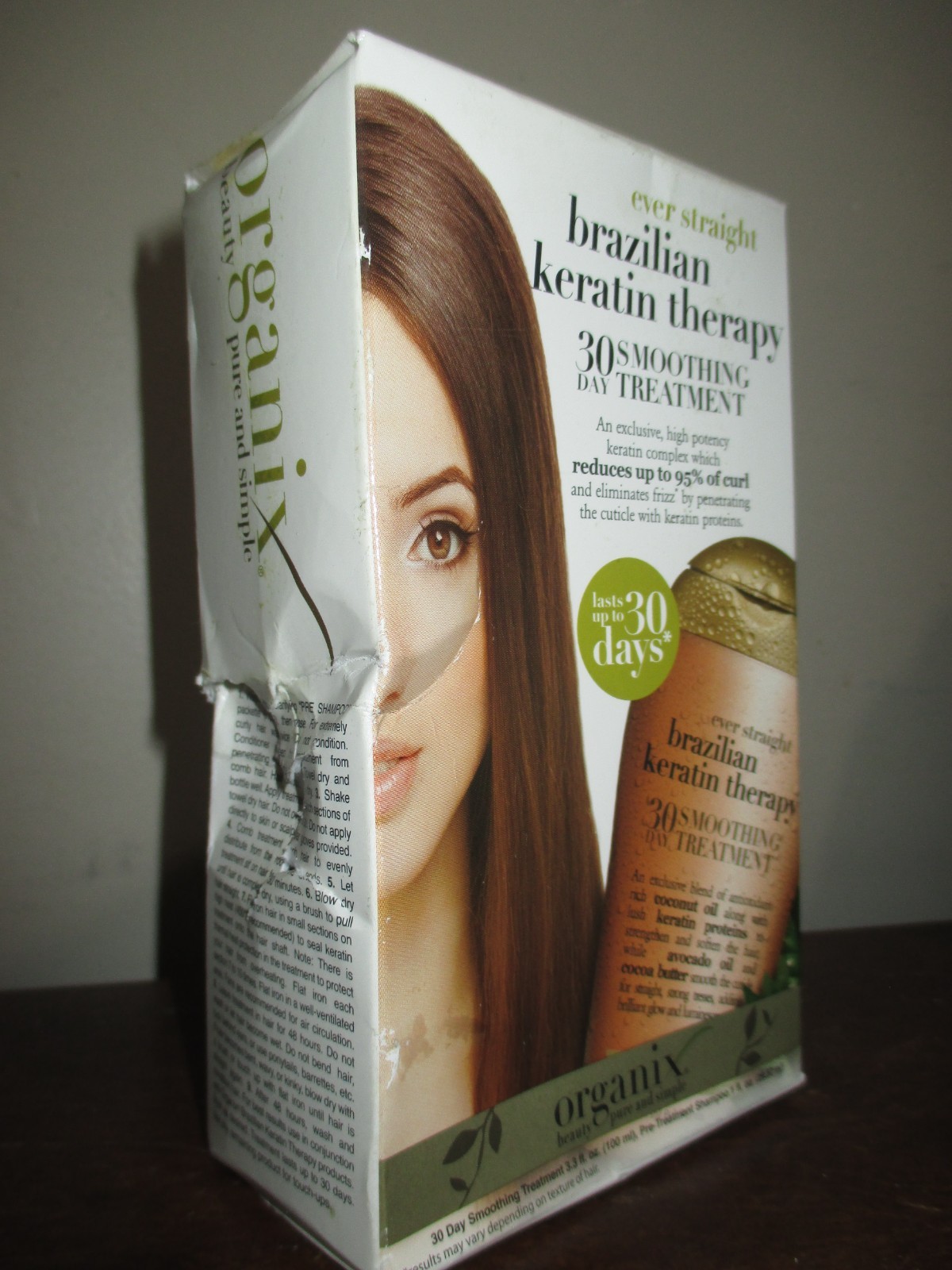 OGX Ever Straight Brazilian Keratin Therapy 30 Day Smoothing Treatment 3.3 oz