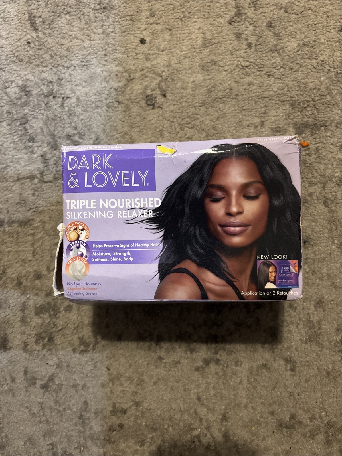 Dark & Lovely Triple Nourished Silkening Relaxer Moisture No-Lye, 1 BOX