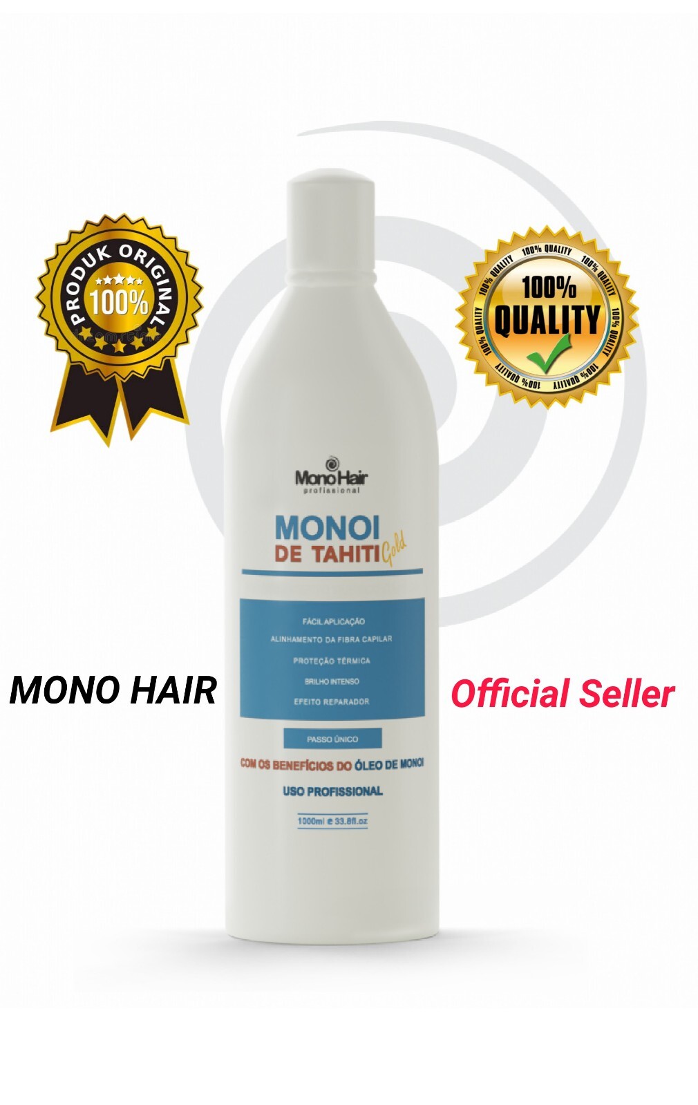 Treatment Keratin | Reducer Monoi De Tahiti Gold Mono Hair 100% Smooth 34,Oz/1L