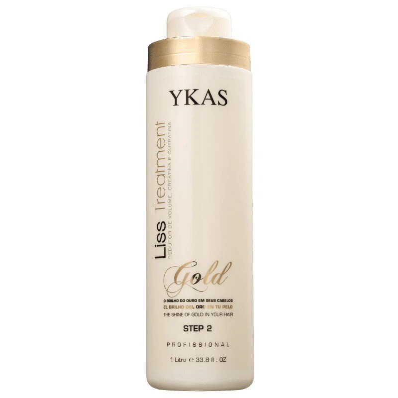 Ykas Gold Liss Treatment Brazilian Keratin Kit 2 Steps (2x 1L) 3 Day Delivery