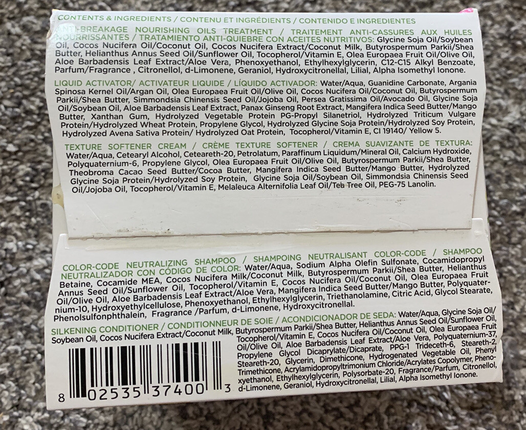 Just For Me Children’s Texture Softener No-Lye System for FINE MEDIUM COARSE