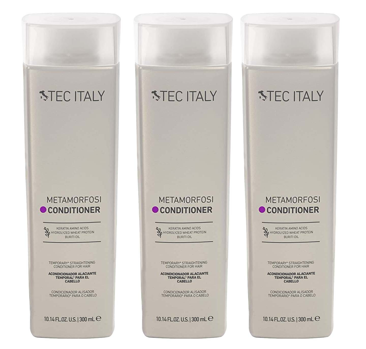 Tec Italy Metamorfosi Conditioner temporary hair straightener 10.1 oz – 3 Pack
