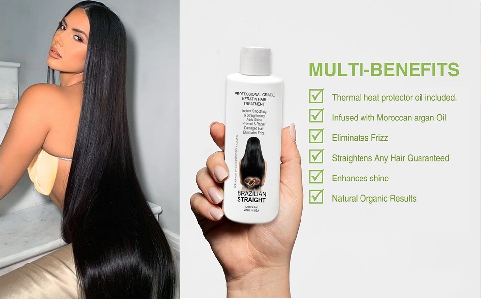 Real BRAZILIAN STRAIGHT Keratin Straightening Treatment Kit Pro Result Keratin