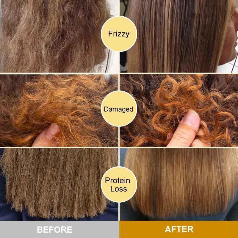 Hair Mask Keratin Straightening Repair Damaged Frizy Treatment Soft Smoothing