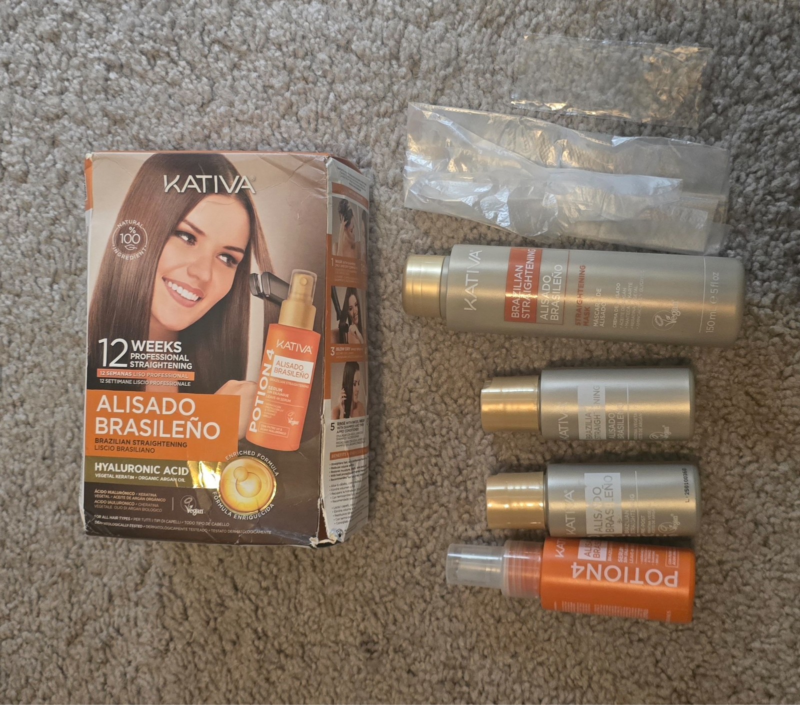 12 WEEKS Kativa Brazilian Straightening Alisado Brasileño Kit, US SELLER