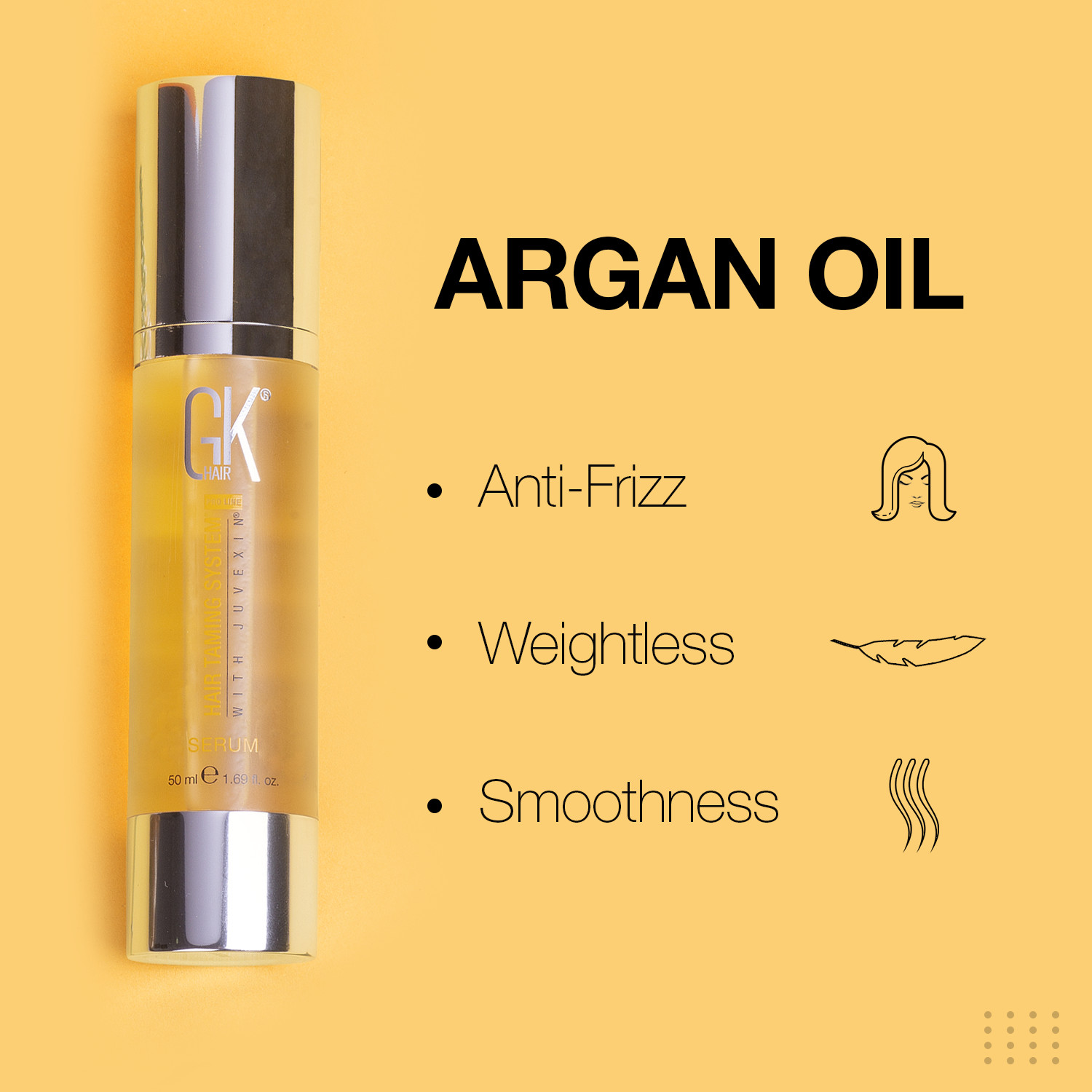 GK HAIR The Best Smoothing Keratin Hair Treatment & Organic Argan Oil Hair Serum