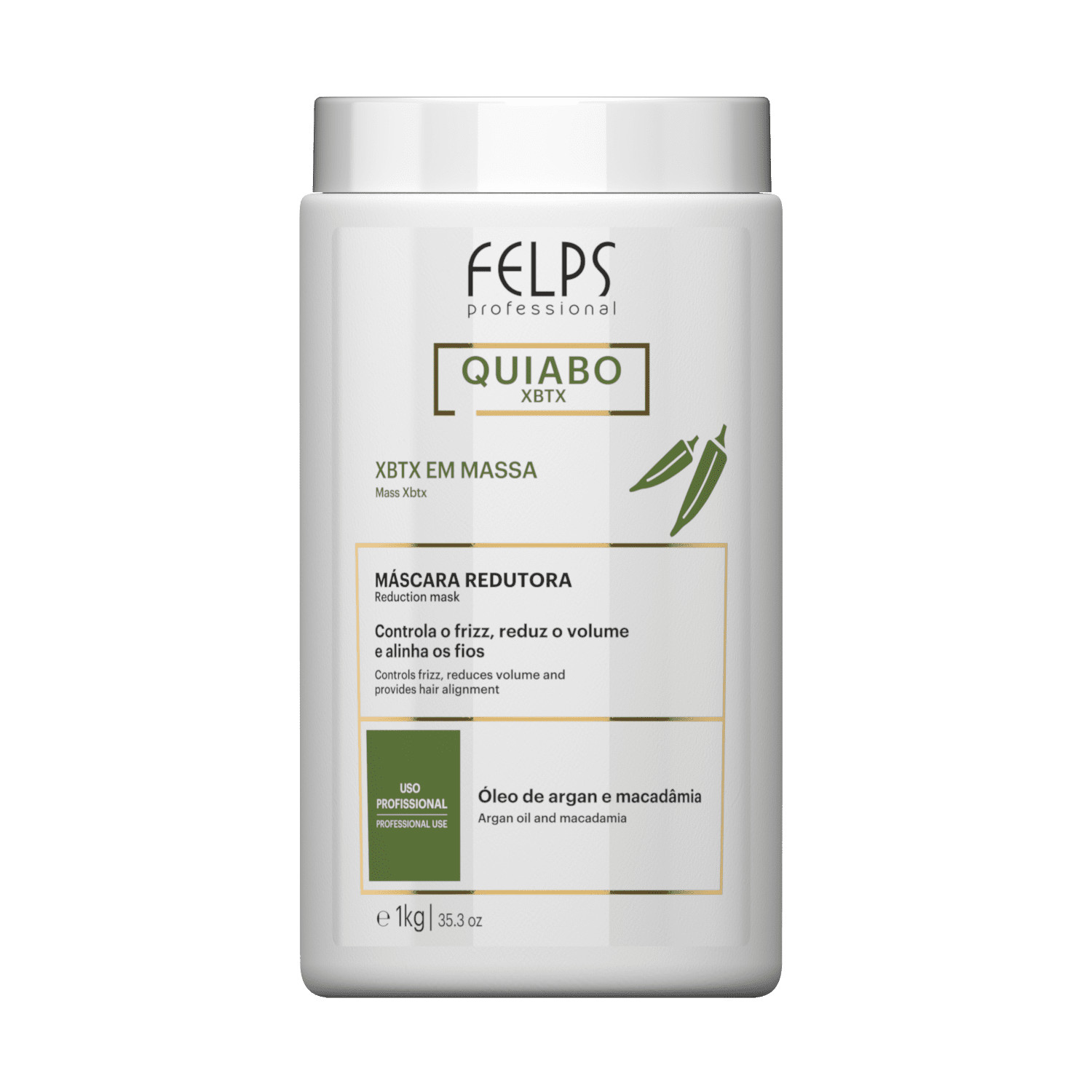Felps XBTX em OKRA MASSA Cream Smoothing Treatment 1kg 35.3 Oz