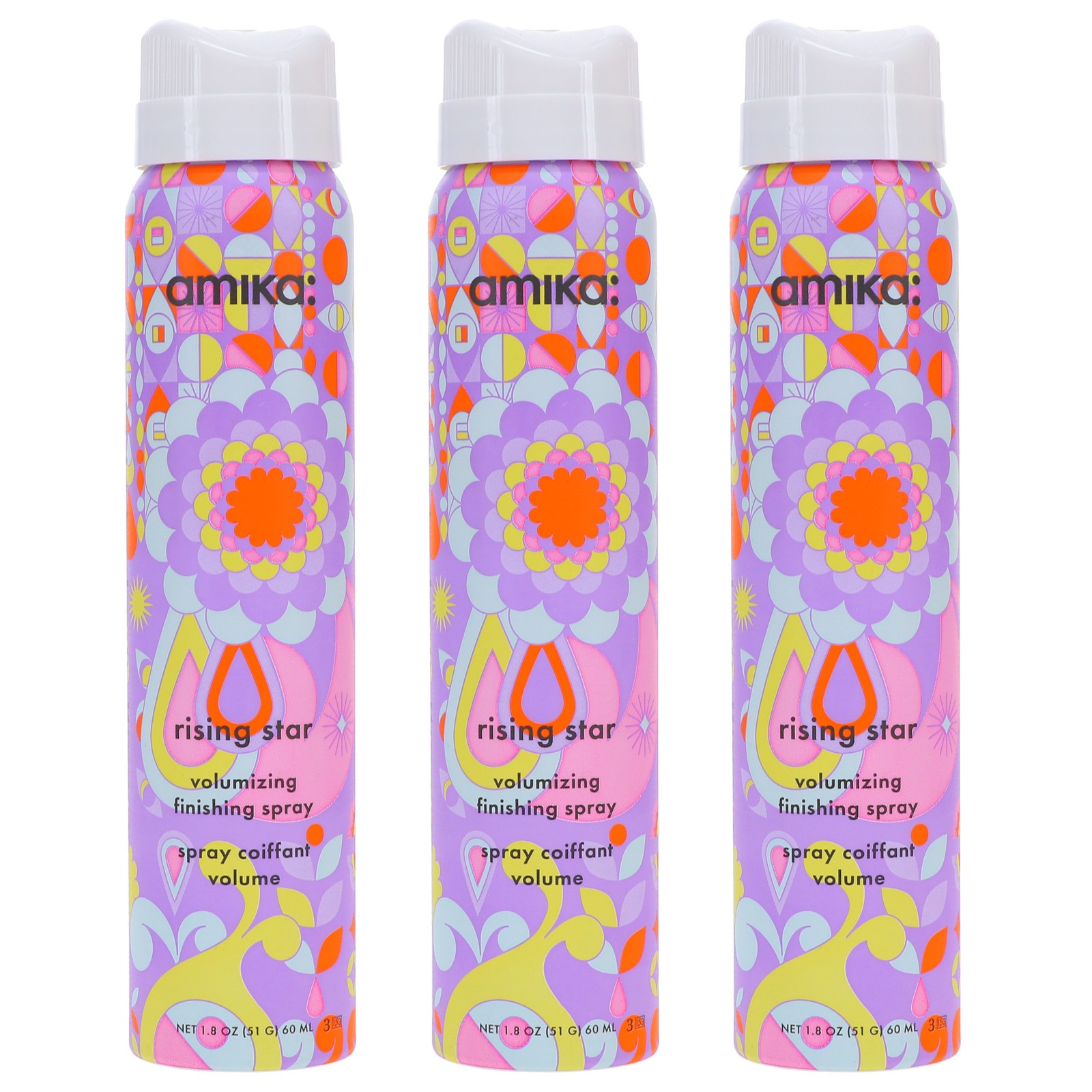 Amika Rising Star Volumizing Finishing Spray 1.8 oz 3 Pack