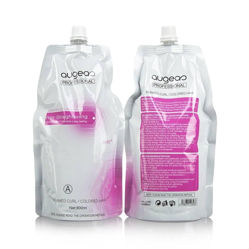 2x800ML Smooth Hair Cream Straightening Hair Cream Hair Straightening Treatment